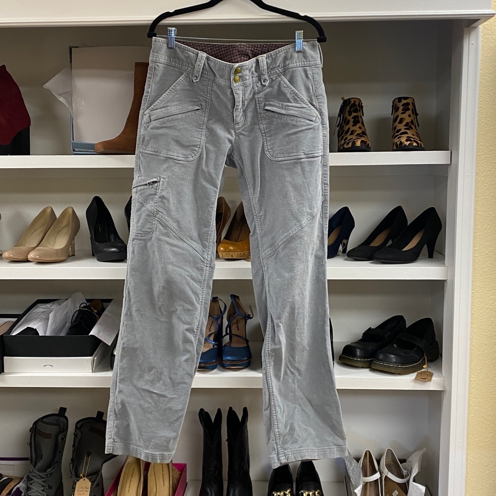 Athleta Gray heavier weight cargo pants.
